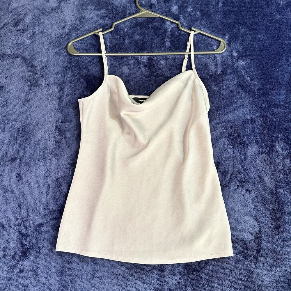 Express‎ Cami Silver XS Camisole Top Sleeveless Spaghetti Strap Adjustable